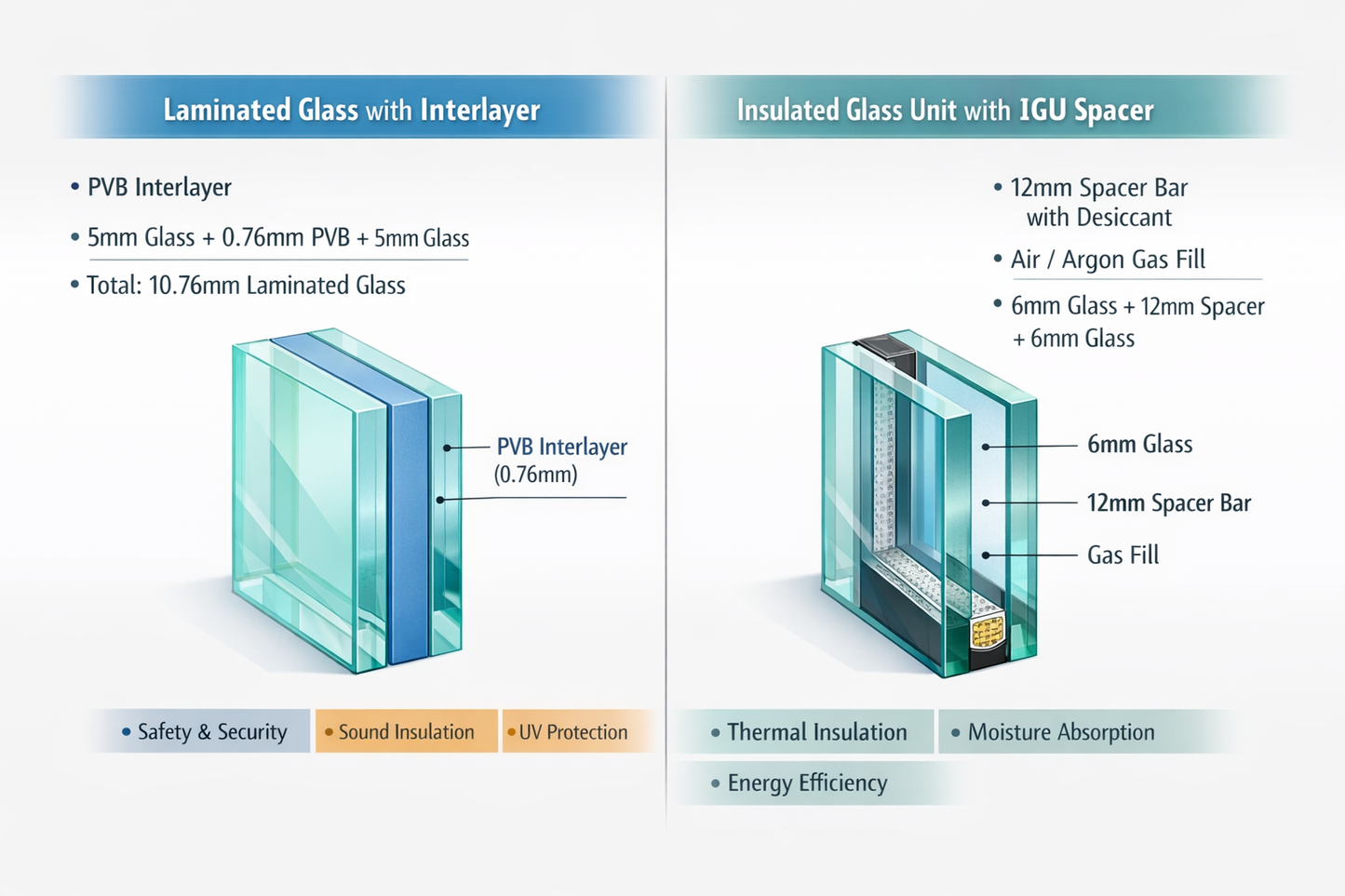 Interlayer + IGU Spacer